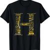 Varsity-Gold Yellow H Is for Hustle Varsity-Gold Graphic T-Shirt