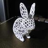 Easter Hollow Bunny Figurine 3D Printed Rabbit Statue for Home Office Table Bookshelf Decor Spring Party Supplies