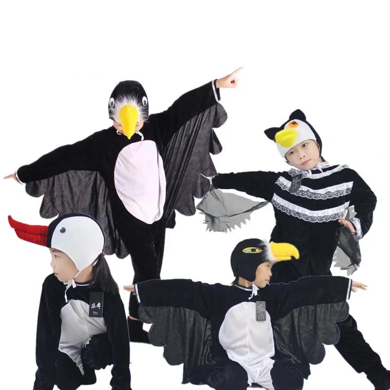 Děti Dospělí Zvíře Pták Voriol Papoušek Vlaštovka Orel Datel Cosplay Maškarní Kombinéza Kostým Dárková Sada Halloween