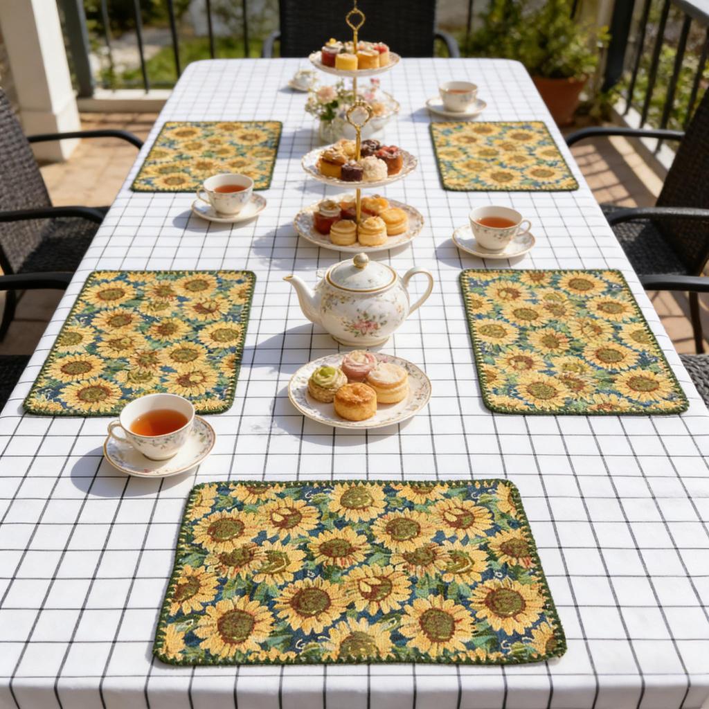 12x18 Inch Washable Cotton Linen Table Mats Easy Clean for Home Kitchen Decor Placemats