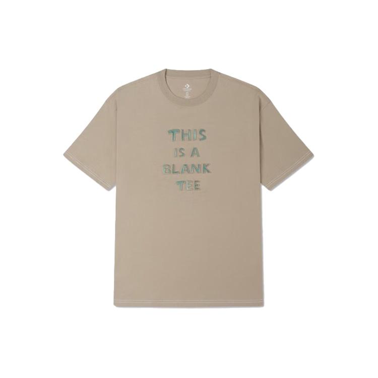 Converse Logo T-shirt Asia Sizing  Beige  Men s 10025873-A03 L