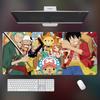 High Definition ONE PIECE Leather Mouse Pad Large Office Computer Desk Pad Non-slip Computer Keyboard Pad Animation Peripheral