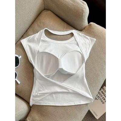 Women's Summer Solid Color Backless Tank Top, Multi-Function Sports Casual Sleeveless Top