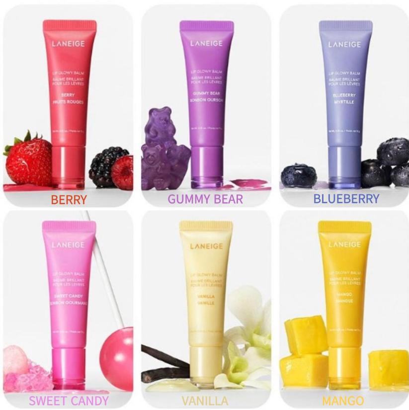 Laneige Lip Glowy Balm 10g – Glossy Moisturizing Lip Balm (Berry, Matcha, Gummy Bear & More)