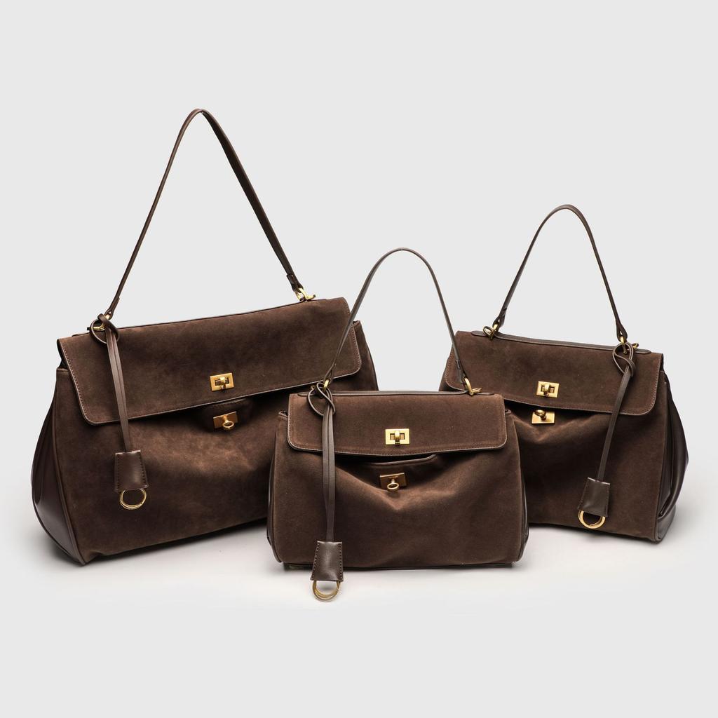 VEZFAA 2025 Taschen Kelly Bag Echtes Leder Damen Tasche Große Kapazität Tragetasche Einzelne Schulter Handtasche Unterarm Große Tasche Weiblich Weiches Leder