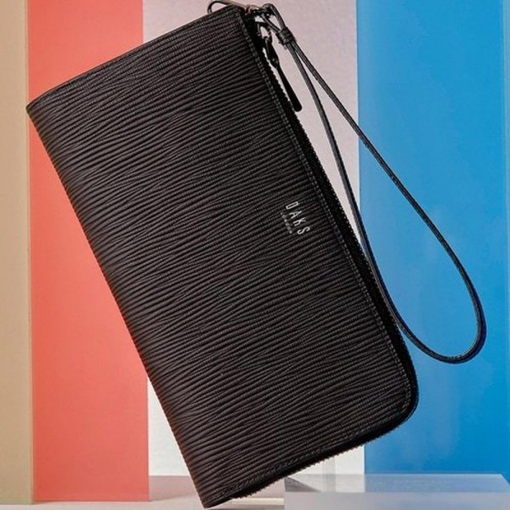 

Daks Black Pattern Cowhide Zipper Long Wallet Dbwa5f161bk [25fw] Single option