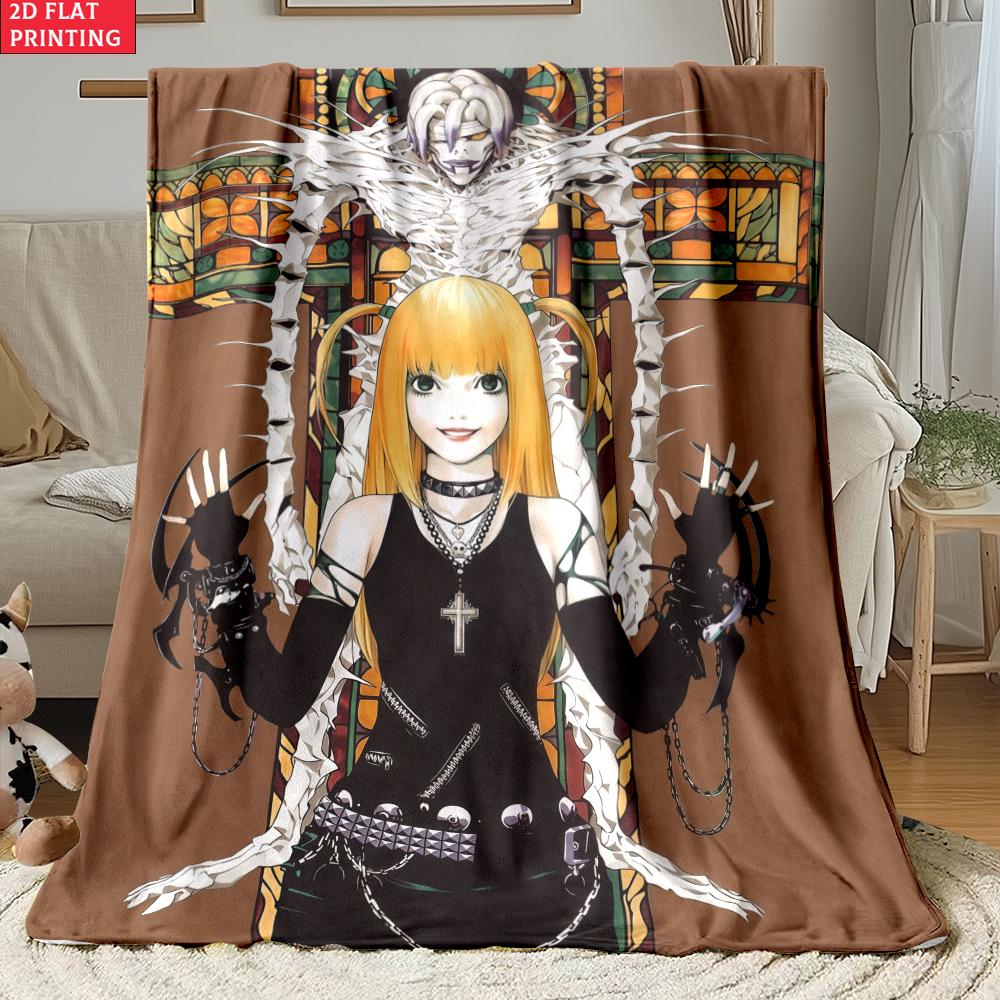 Light Yagami Print Thin Flannel Blanket for Bedrooms,Living Rooms,Sofas Blankets,Lunch Breaks,blankets Fluffy Blanket