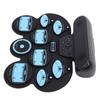 Electronic Drum Pad Hand Rolled Drum Pad Double Speakers Rechargeable Silicone Roll Up Drum Pad
