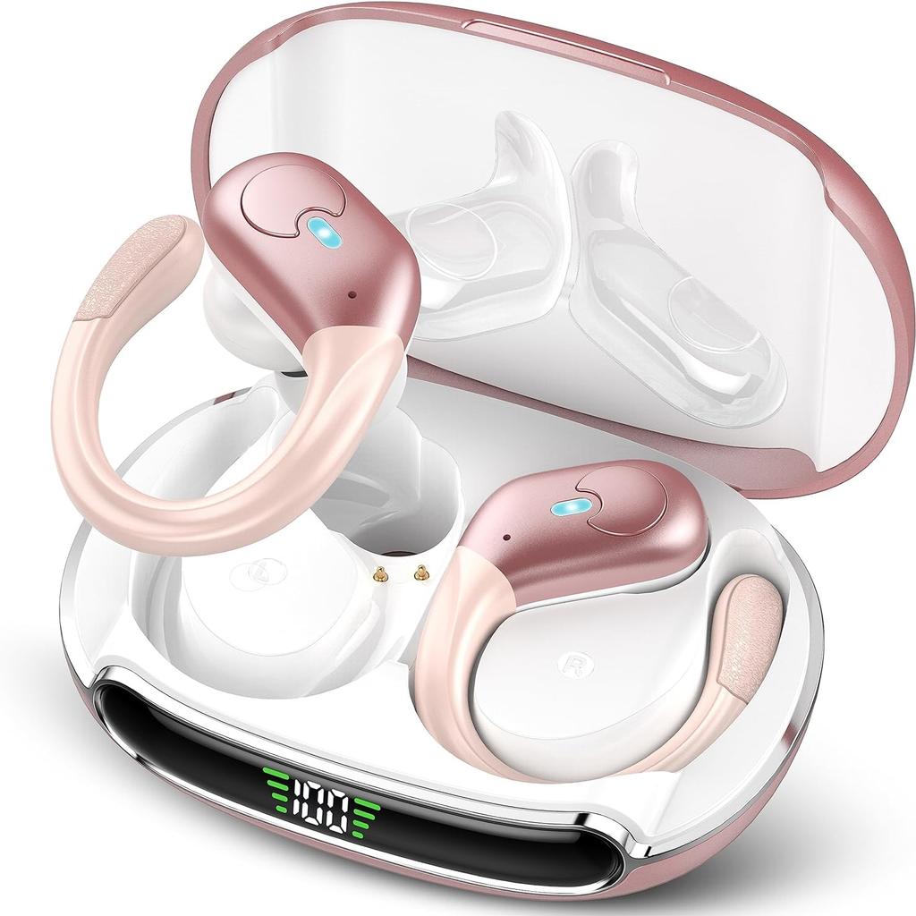 BX30 Bluetooth 5.4 Ohrhörer IPX7 Wasserdichte Kabellose Kopfhörer mit ENC Geräuschunterdrückung Mikrofon Tiefer Bass Für Sport Training Fitnessstudio
