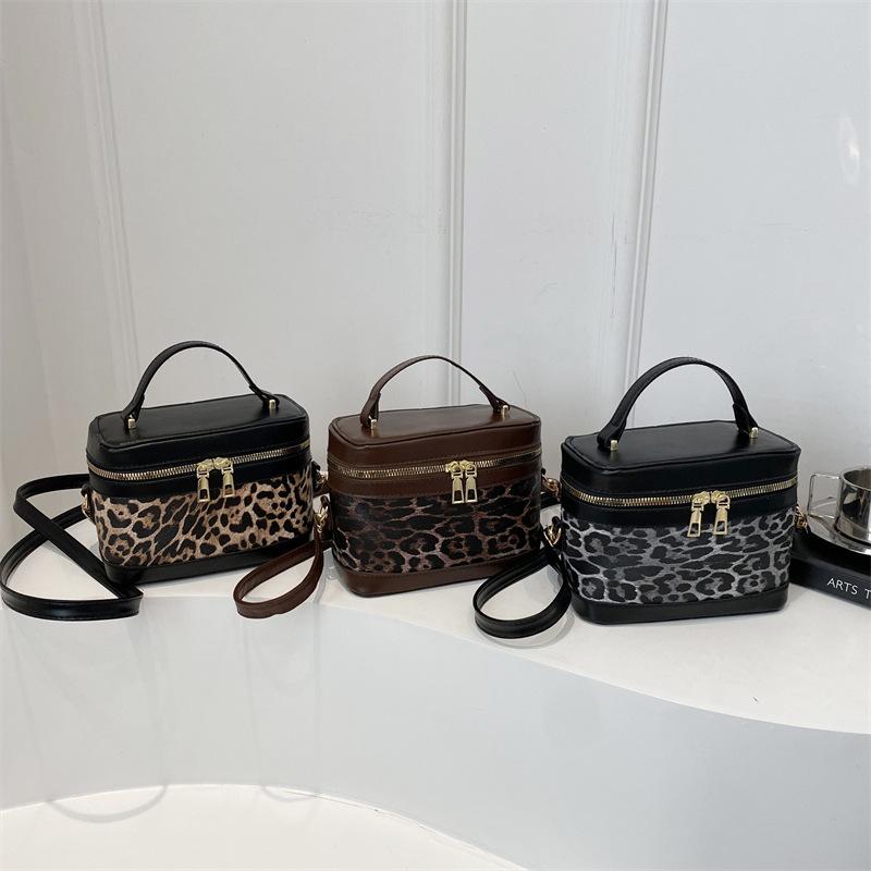 New High End Korean Cylindrical Bucket Bag  Contrasting Color Crossbody Bag  Women's Multi-functional Shoulder Bag