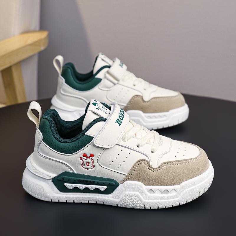 Children's Fashion Velcro Thick Sole Height Increasing Low Cut Casual Board Shoes Outdoor Casual Sports Shoes 28-38