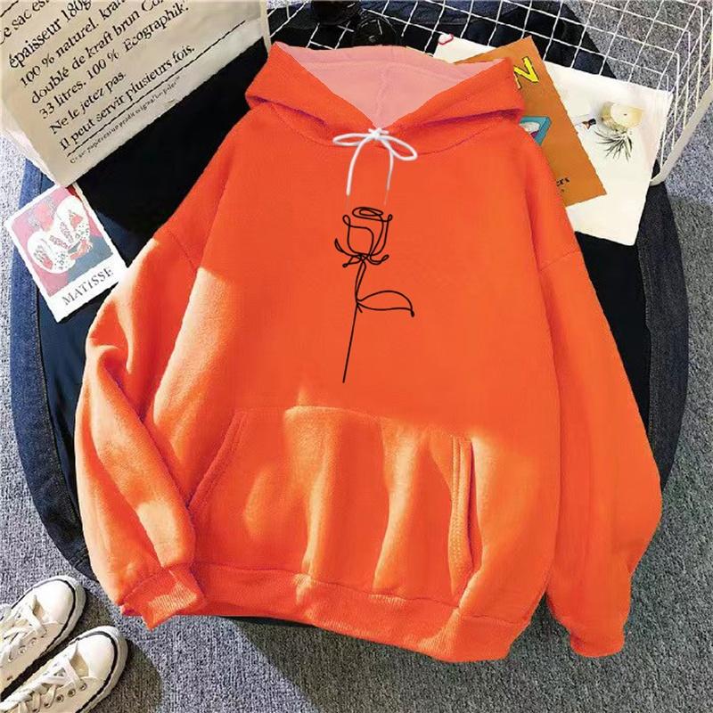 2025 Autumn/Winter Fashionable Flower 3D Printed Women's Hoodie Sports Harajuku Casual Loose Comfortable Daily Long Sleeve Top