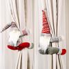 Santa Checkered Colorful Doll Curtain Ties Perfect For Creative And Fun Christmas Decorations