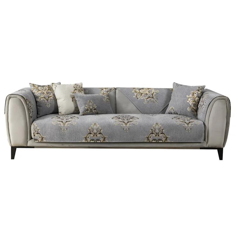 Жаккардовая диванная подушка из синели — фото 7