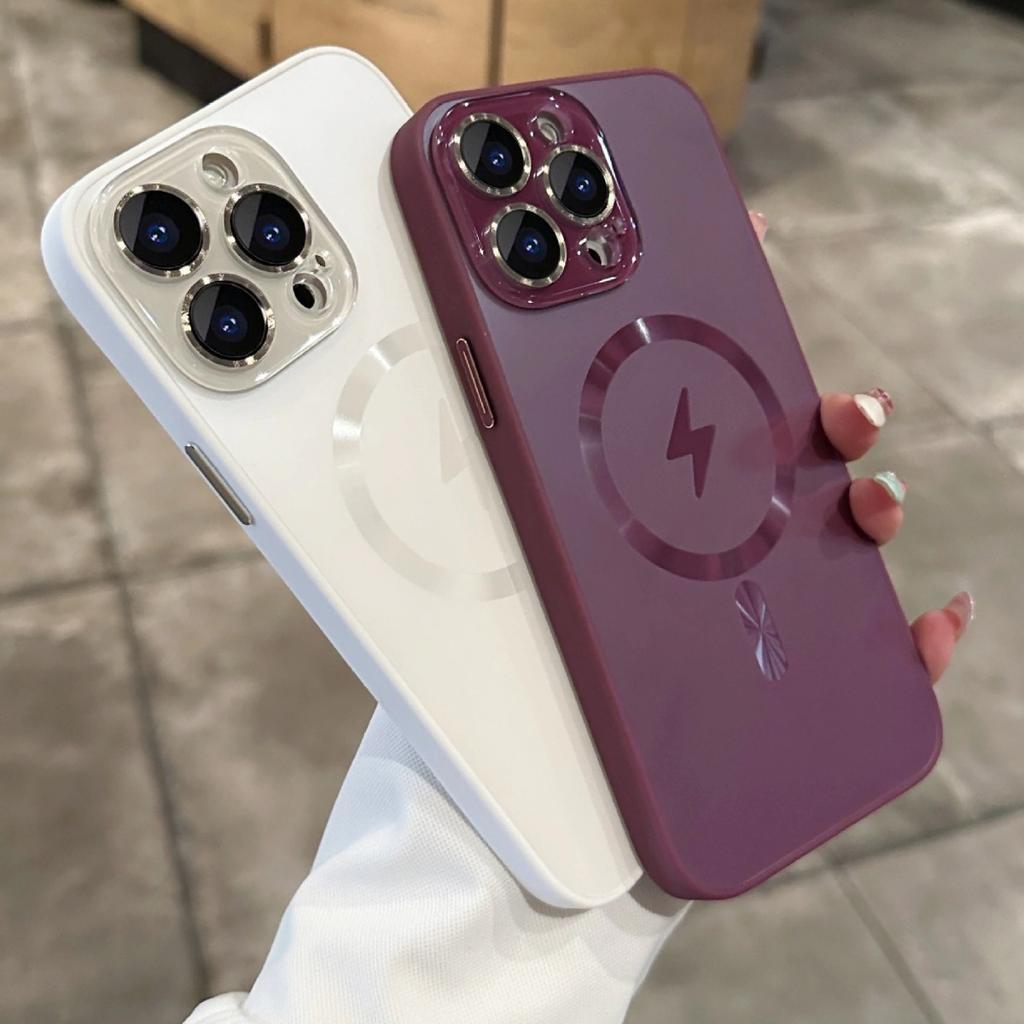 Applicable to Apple 16Promax Lightning Magnetic Mobile Phone Case All-inclusive Lens Film iPhone16 Protective Case Shockproof