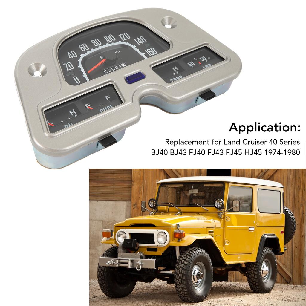 12V Meter Gauge Cluster Amp Meter Speedometer Gauge Instrument Panel Assembly For Toyota Land Cruiser FJ40 FJ45 BJ40 1974-1980