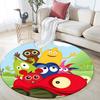 Yo Gabba Gabba!,Round Area Rug,Carpet Rug for Living Room Bedroom Sofa Playroom Decor,Non-slip Floor Mat