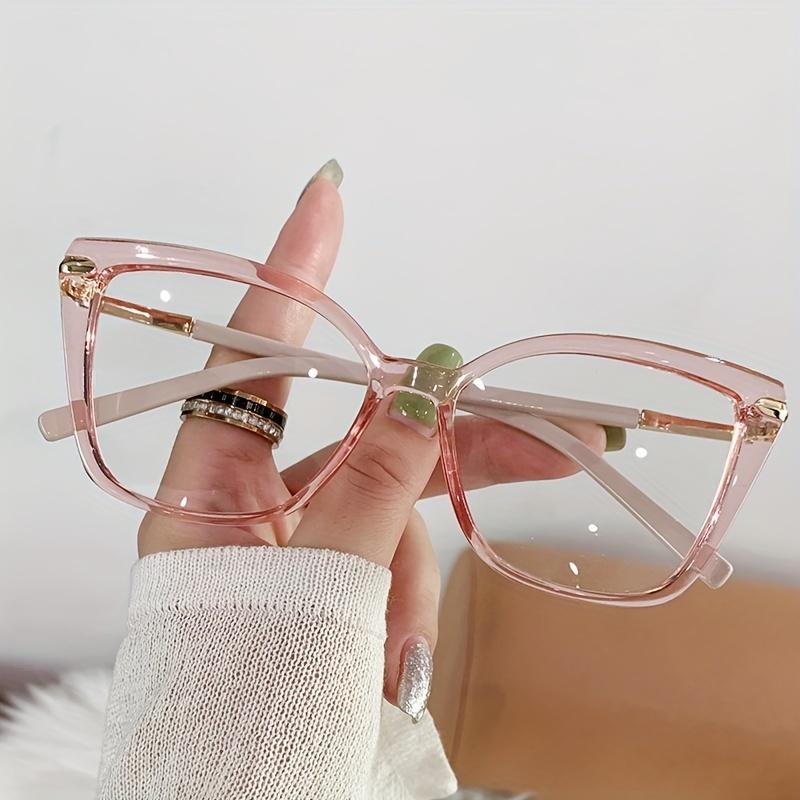 1 Pair Of New Cat'S Eye Glasses Frames Women'S Fashion Glasses Day And Night Use Anti-Blue Light Lenses Tinted Glasses