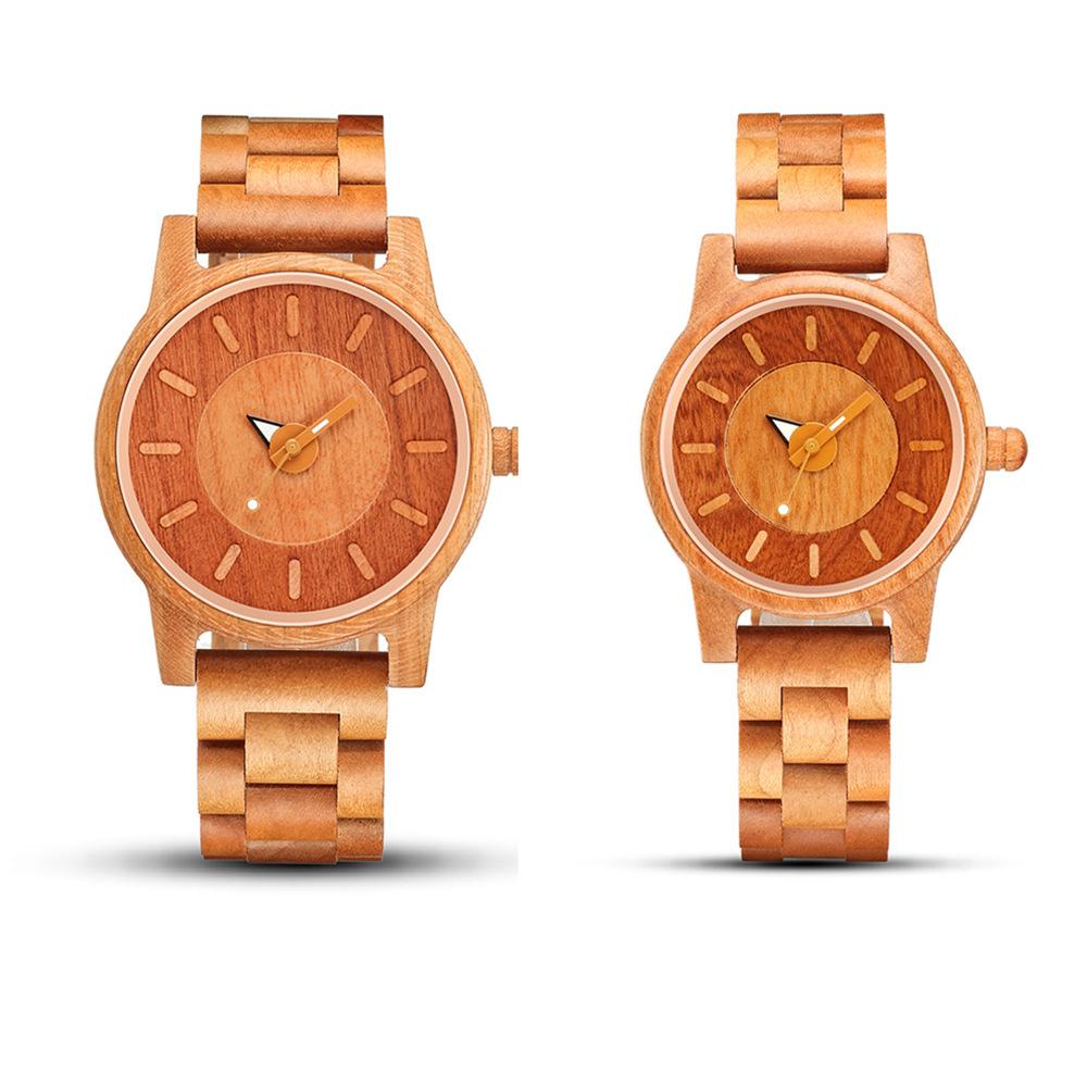 Fashion Men's Wooden Watch Multi-functional Quartz Movement Elegant Blend of Nature and Technology for Women Watch