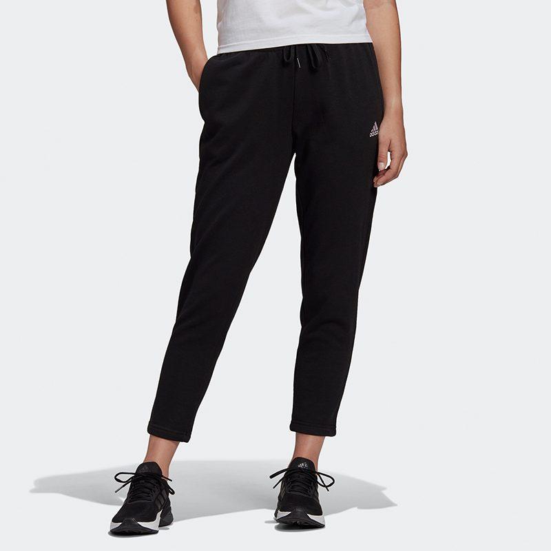 adidas Knitted Sweatpants Women's Black Moderate Tapered Pants GM5626
