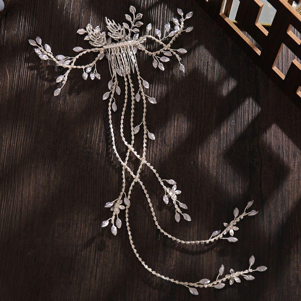 

Tassel Bride Hairpin Mixed Color Hair Accessories Elegant Headwear срібний