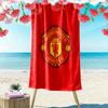 Forever MUFC Red Print Beach Towel, Large Soft Quick Dry Towel for Beach Camping Swimming