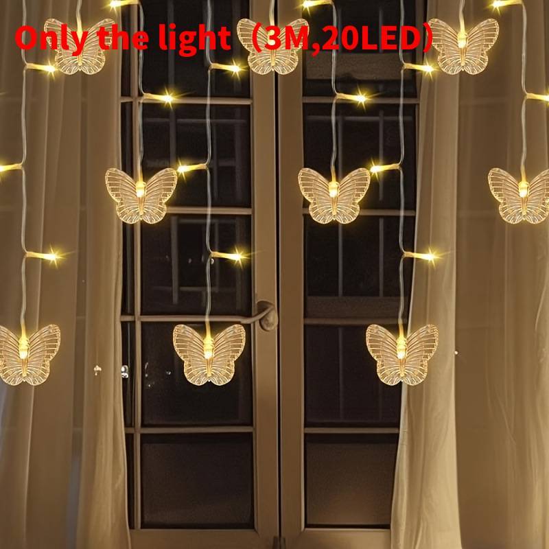 

Butterfly Garden String Lights With Waterproof Led Bulbs For Outdoor Decor And Party Illumination Warm 3M