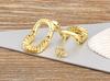 Nidin High Quality Rock Accessories Hoop Earrings Cool Hip Hop Style for Women Zircon Ear Jewelry Punk Korean Fashion Party Gift