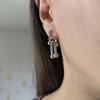 Серебряные серьги с фианитами (2184560)