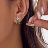 New Asymmetric Christmas Tree Candy Cane Stud Earrings For Women Crystal Zircon Star Bowknot Xmas Earring Holiday Party Jewelry
