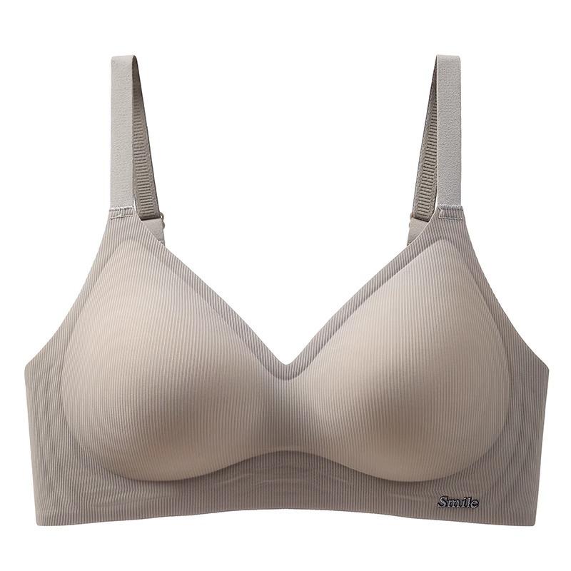 Soft support underwear women gather small breasts, show large and seamless upper support secondary breasts, no steel ring, anti-sagging latex bra