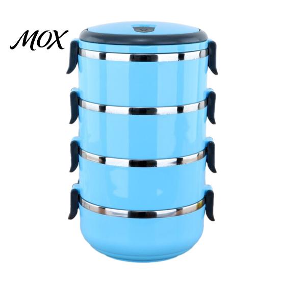 Leak Proof Meal Prep Stackable Insulated Lunch Box with Handle, Stainless Steel Interior Easy Cleaning Outdoor Picnic Food Container Design,