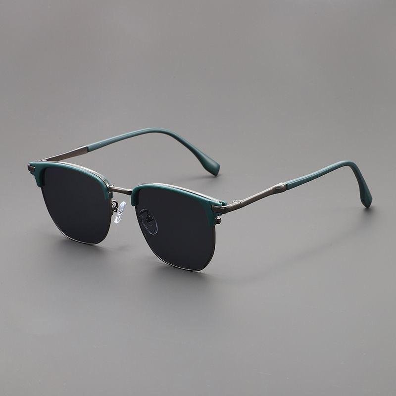 Retro Browline Sunglasses for Men Women UV400 Protection Polarized Square Cat Eye Shades for Driving Beach Daily Use Eyeglasses