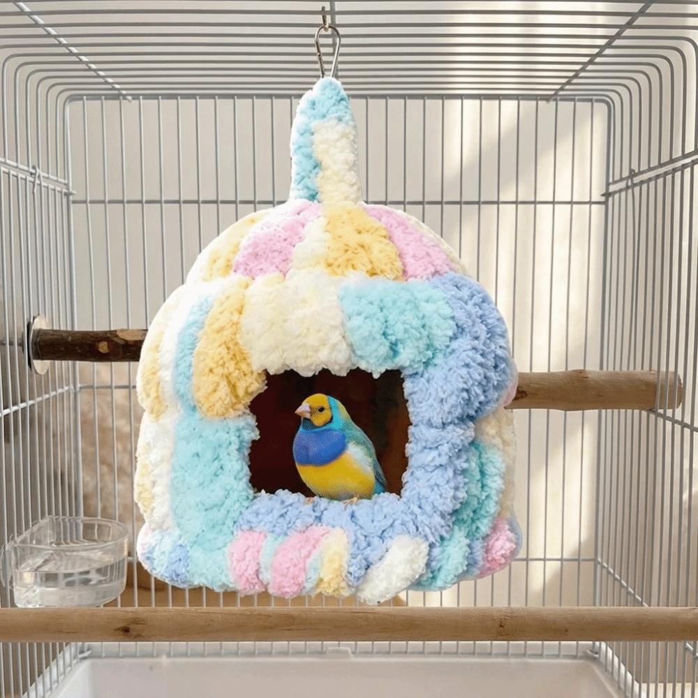 Gemütliches Papageien-Warmnest Plüsch-Vogelschlafnest Hängendes Papageienhaus Käfigzubehör