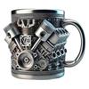 Creative 3D V8 Car Engine Stainless Steel Mug - 16oz Coffee Mug Home Office Personalized Gift for Car Lovers