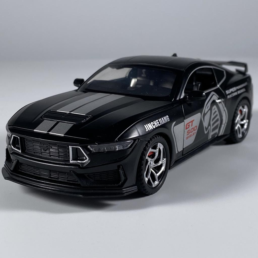 1:32 Ford Mustang Shelby GT500 Coupe Alloy Metal Diecast Model Car Sound And Light Pull Back Children's Toy Car Mini GT Present
