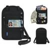 Nylon RFID Blocking Passport Bag Anti-theft with Adjustable Neck Strap Halter Card Holder Water Repellent Travel Neck Wallet