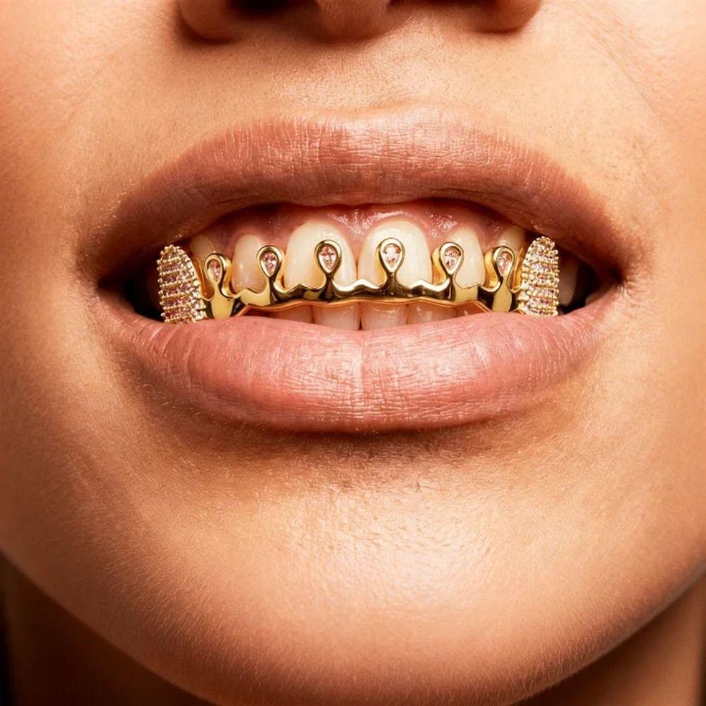 Removable Hiphop Teeth Grillz Punk Dental Grills Gift Charm Teeth Grillz Party Cosplay