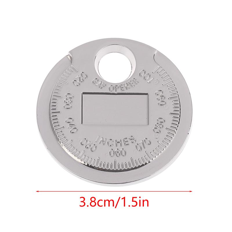 Coin- Type 0.6-2.4Mm 0.02-0.10 Inch Spark Plug Gap Gauge Measurement Tool Range Spark Plug Gage Caliber Measuring Tool
