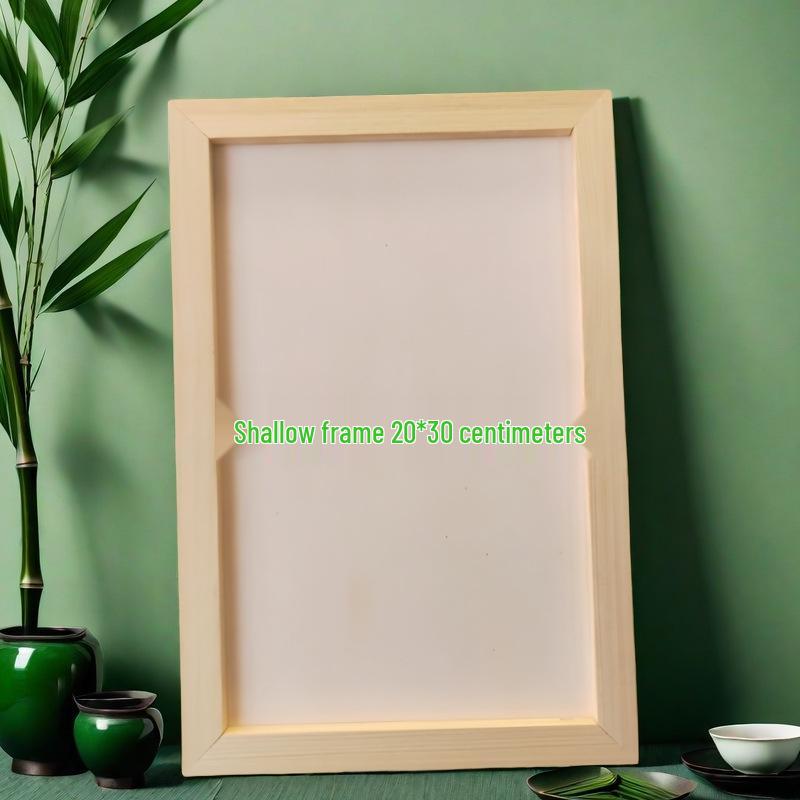 Handmade Solid Wood Clay Picture Frame for Creative Kindergarten DIY Projects