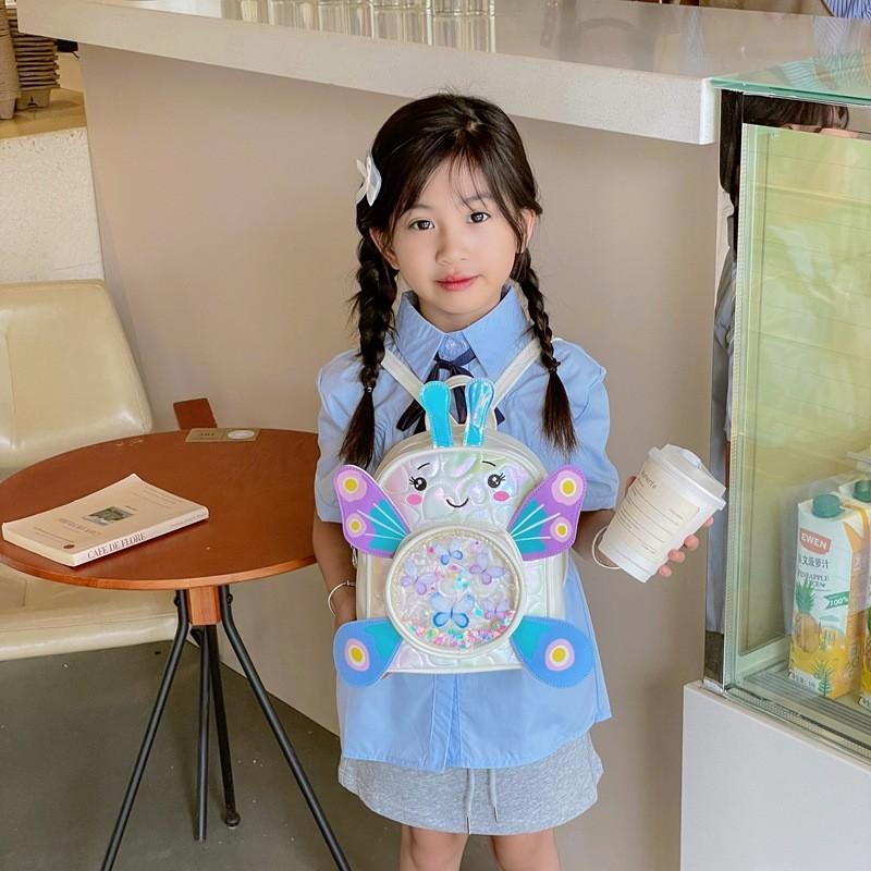 Preschool Butterfly Backpack With Pu Material And Cartoon Style For School Use