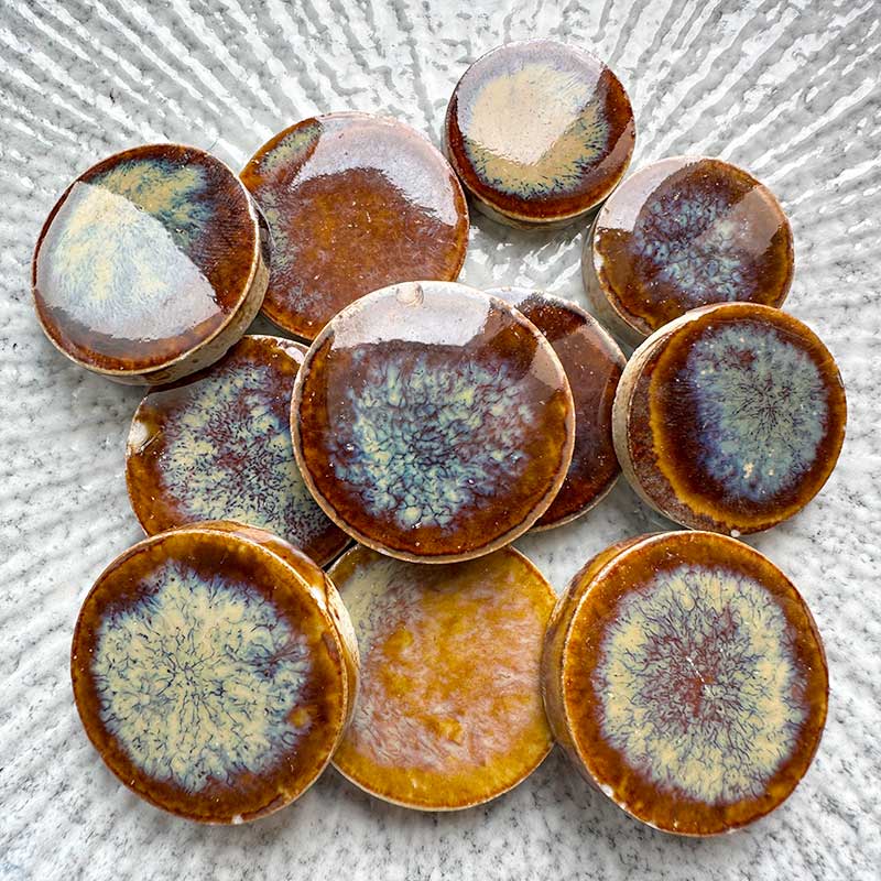 100g Oval Ceramic Mosaic Tiles Multi Color Mosaic Piece DIY Mosaic Making Stones for Craft Hobby Arts Home Wall Decoration arte