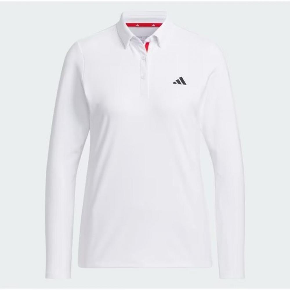 AdidaS Golf 24 YearS Fw Women S T ShirT Long Sleeve Polo ShirT iS4788 whiTe