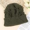 Winter Knitted Beanie With Hole Earflaps For Women - Face Slimming Warm Hat For Round Faces Cold Weather