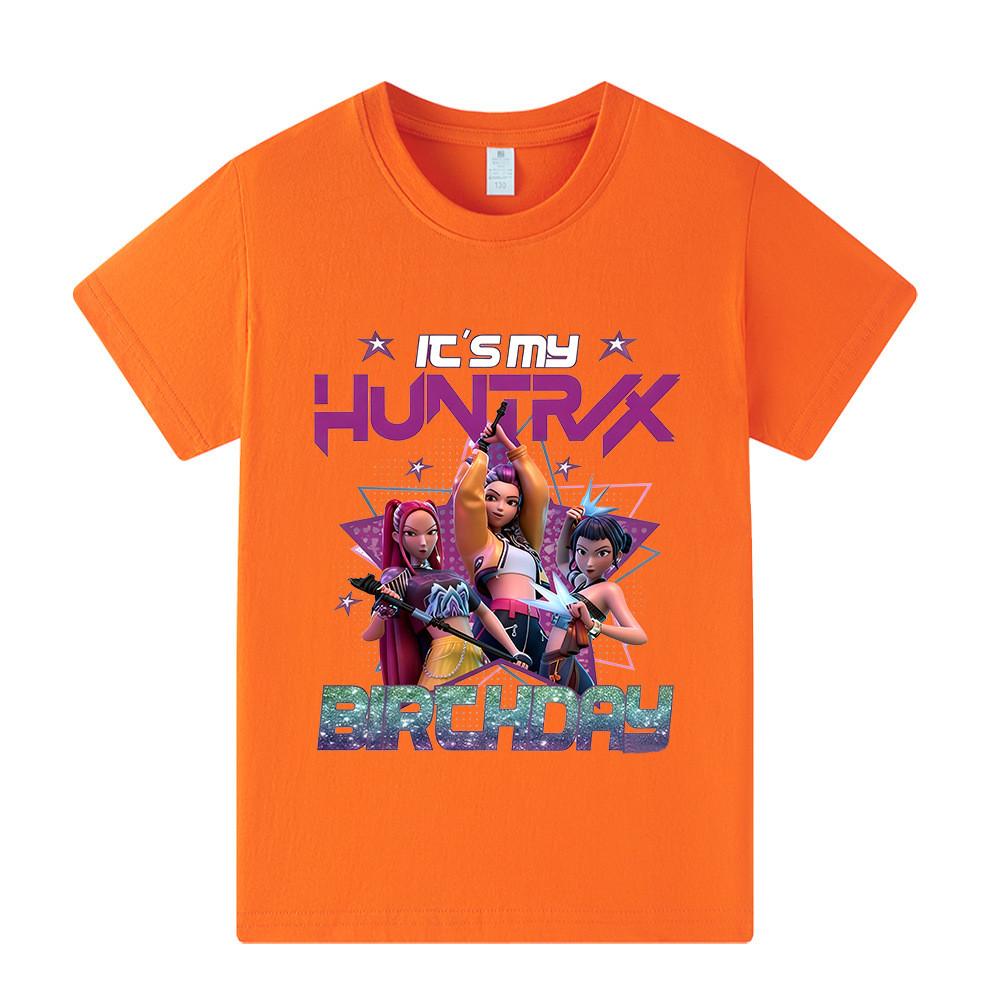 A1240 Kinder Jungen Mädchen Kpop Rumi Zoey Mira Print Kurzarm T-Shirt