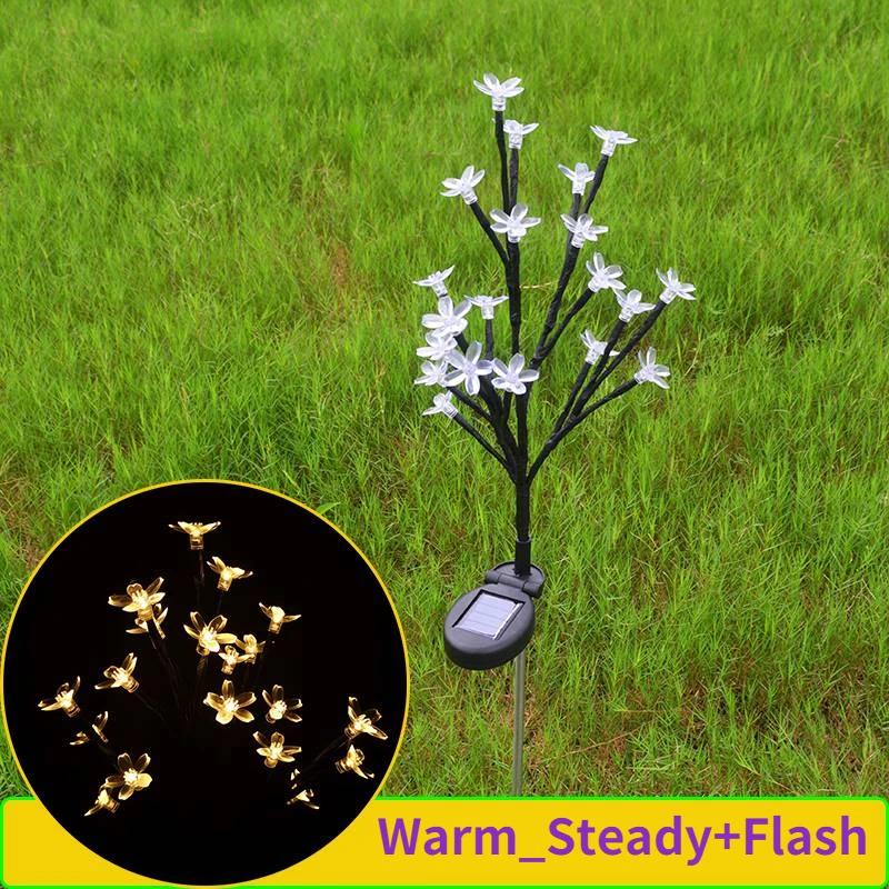 1~4 Pcs LEDs Solar Flower Light Outdoor for Garden Decoration RGB Fairy Light Solar Powered Decor Lights for Landscape Backyard