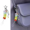 2PCS Colorful Bear Bead Keychain Multifuntional Key Pendant Bag Charm Colorful Key Jewelry Suitable for Travel and Party