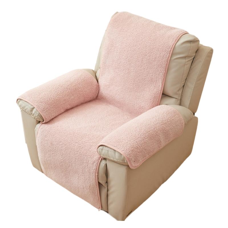 Armrest Cover Lambswool Recliner Slipcover Soft and Durability Chair Protector for Living Room or Bedroom