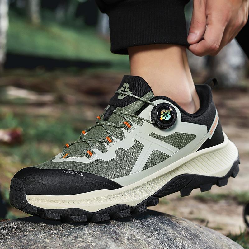 Rotary Deduction High-end Outdoor Breathable Comfortable Shock Shoes Non-slip and Wear-resistant Outdoor Hiking Mountain Cross-country Shoes