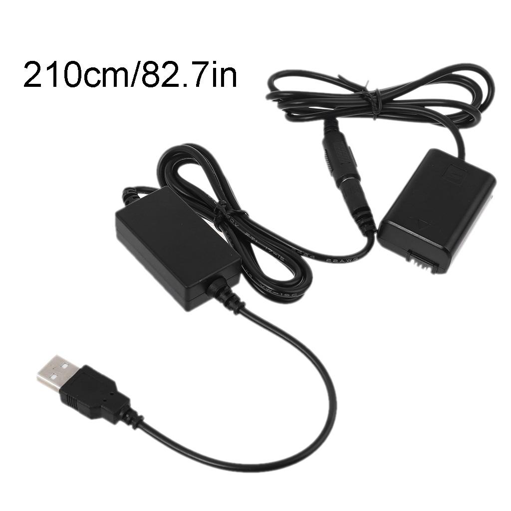 2A  USB to NP-FW50 Power Adapter Dummy Battery for  A7 A7R A7S A7II A7RII